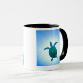 Zee schildpad zwemt onderwater mok (Voorkant rechts)