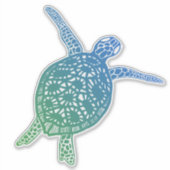 Zee schildpadbeschermer Aarde Geen plastic Sticker (Voorkant)