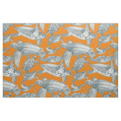 zee schildpadden apatiet sinaasappel stof (Fat Quarter)
