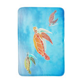 Zee schildpadden badkamer vloermat badmat (Voorkant Verticaal)