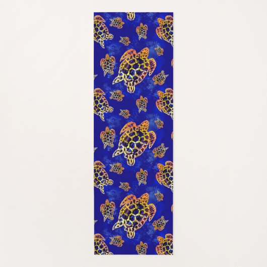 Zee Schildpadden Batik Afrikaanse Kunst Yogamat (Voorkant)