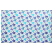 Zee schildpadden blauw. stof (Yard (91,4 cm))