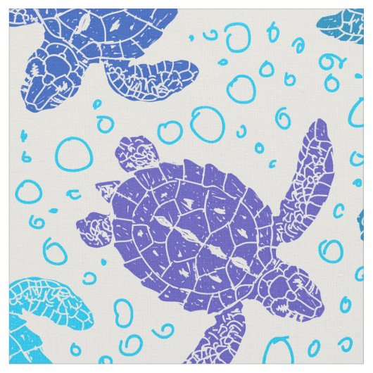 Zee schildpadden blauw. stof (Close Up)