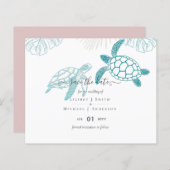Zee schildpadden bruiloft moderne kunst (Voorkant / Achterkant)