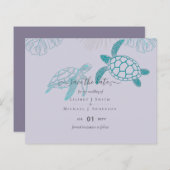 Zee schildpadden bruiloft moderne kunst (Voorkant / Achterkant)