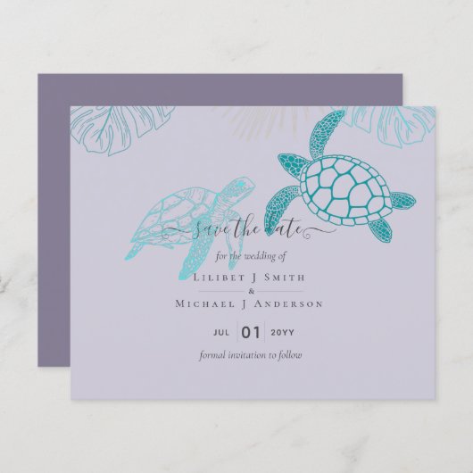 Zee schildpadden bruiloft moderne kunst (Voorkant / Achterkant)