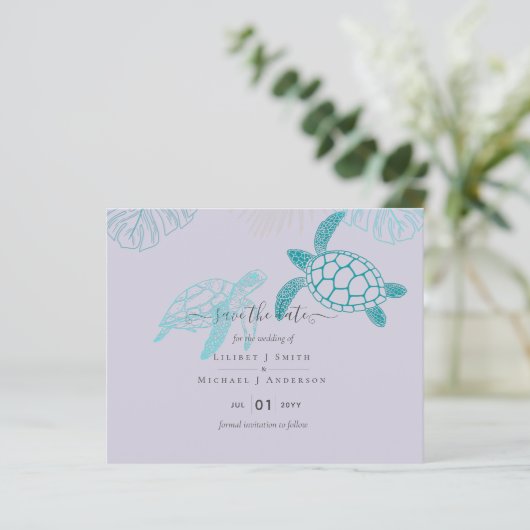 Zee schildpadden bruiloft moderne kunst (Staand voorkant)