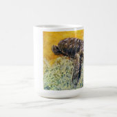 Zee schildpadden die het surf binnenkomen koffiemok (Center)