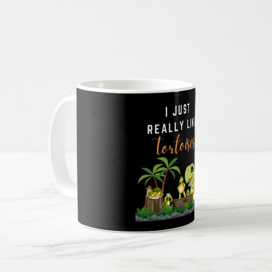 Zee schildpadden die ik echt leuk vind aan schildp koffiemok (Voorkant links)