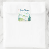 Zee Schildpadden en Harten Beach Baby shower Vierkante Sticker (Tas)