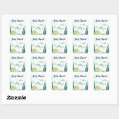 Zee Schildpadden en Harten Beach Baby shower Vierkante Sticker (Vel)