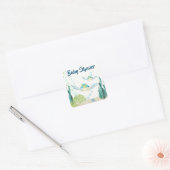 Zee Schildpadden en Harten Beach Baby shower Vierkante Sticker (Envelop)