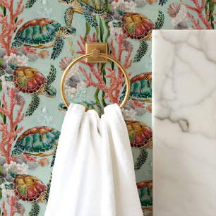 Zee schildpadden en koraalrif behang