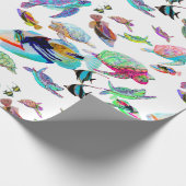 Zee, schildpadden en tropisch vispapier cadeaupapier (Hoek)