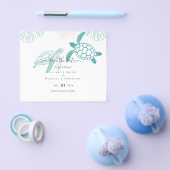 Zee Schildpadden Huwelijk Moderne Lijn Kunst Flyer (Enkel)