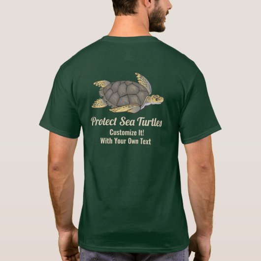 Zee schildpadden in de oceaan Habitatklimaat redde T-shirt (Achterkant)