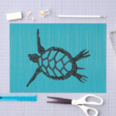 Zee schildpadden in het riet tissuepapier (Craft)