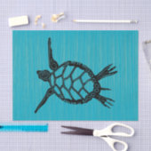 Zee schildpadden in het riet tissuepapier (Craft)