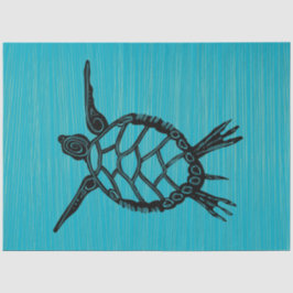 Zee schildpadden in het riet tissuepapier