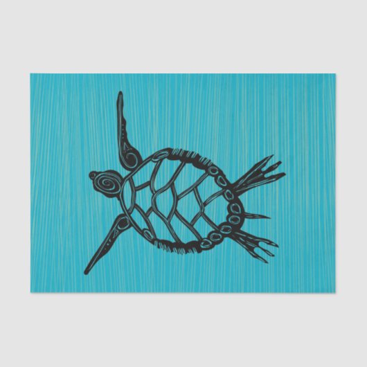 Zee schildpadden in het riet tissuepapier (Voorkant)