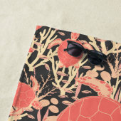 Zee Schildpadden in Koraalrif Ocean Pattern Strandlaken (In situ)