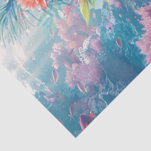 Zee schildpadden in prachtige Schilderachtig oceaa Tissuepapier (Detail)