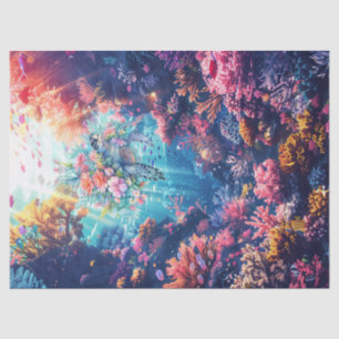 Zee schildpadden in prachtige Schilderachtig oceaa Tissuepapier