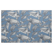 zee schildpadden indigo denim stof (Fat Quarter)