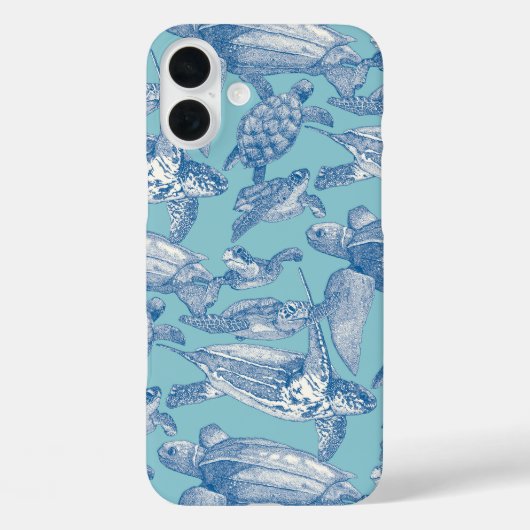 zee schildpadden kobalt hemelsblauw Case-Mate iPhone case (Achterkant)