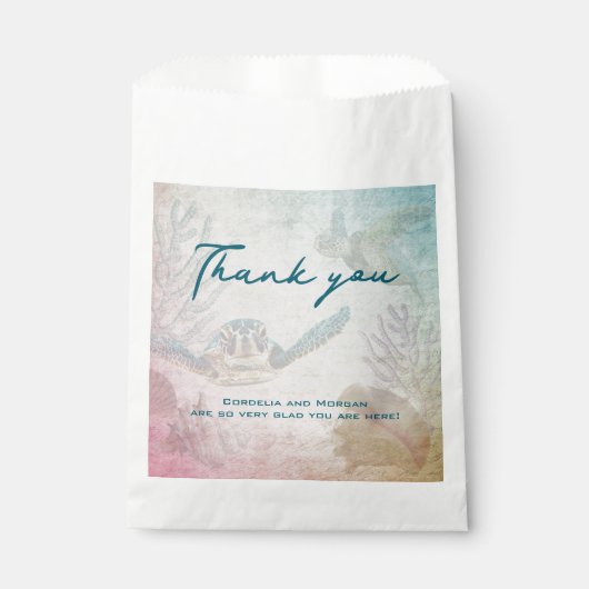 Zee Schildpadden Living Zeeen Ocean Wedding Favori Bedankzakje (Voorkant)