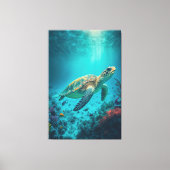 Zee Schildpadden Mariene Naturen Canvas Afdruk (Voorkant)