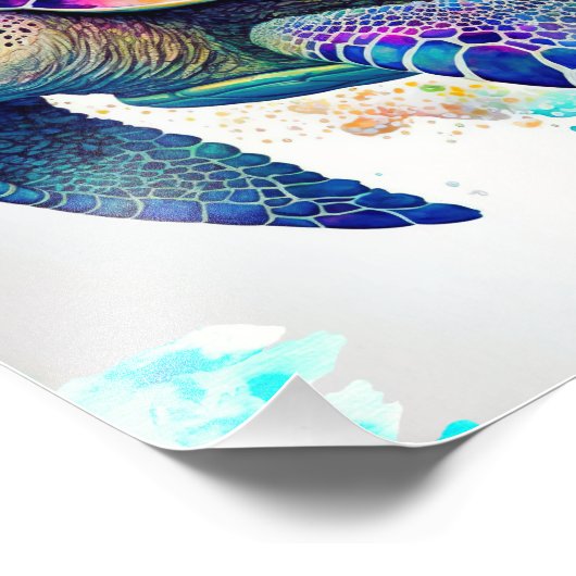 Zee Schildpadden Mariene Naturen Foto Afdruk (Hoek)