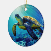 Zee Schildpadden Mariene Naturen Keramisch Ornament (Links)