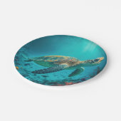 Zee Schildpadden Mariene Naturen Papieren Bordje (Gekanteld)