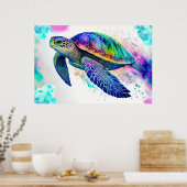 Zee Schildpadden Mariene Naturen Poster (Keuken)