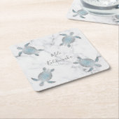 Zee schildpadden | Mele Kalikimaka | Kerstmis Kartonnen Onderzetters (Schuin)