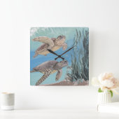 Zee schildpadden oceaan thema wandklok (Huis)