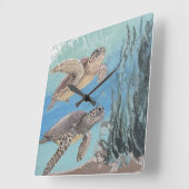 Zee schildpadden oceaan thema wandklok (Hoek)