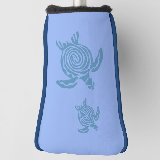 Zee schildpadden op het Hoesje Perri Blue Golf Bla Golfheadcover (Draai 90)