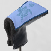 Zee schildpadden op het Hoesje Perri Blue Golf Bla Golfheadcover (3/4 voorkant)