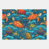 Zee Schildpadden Op Zee Inpakpapier Vel (Voorkant)