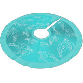 Zee schildpadden Patroon Aquamarine Tropische boom Kerstboom Rok (Gekanteld)