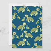 Zee Schildpadden Schattige Kinder 1e Verjaardagsfe Kaart (Achterkant)