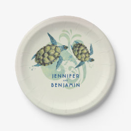 Zee Schildpadden Strand Kust Nautisch Papieren Bordje