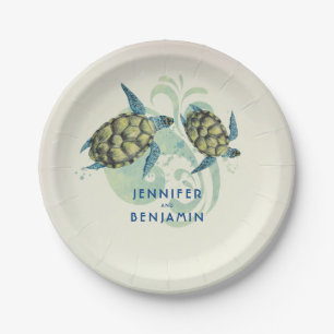 Zee Schildpadden Strand Kust Nautisch Papieren Bordje