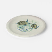 Zee Schildpadden Strand Kust Nautisch Papieren Bordje (Gekanteld)