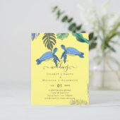 Zee Schildpadden Trouwen Blauw Geel (Staand voorkant)