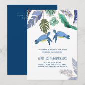 Zee Schildpadden Trouwen Blauw Geel (Voorkant / Achterkant)