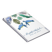 Zee Schildpadden Trouwen Blauw Geel Notitieboek (Rechterzijde)