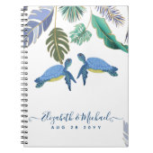 Zee Schildpadden Trouwen Blauw Geel Notitieboek (Voorkant)
